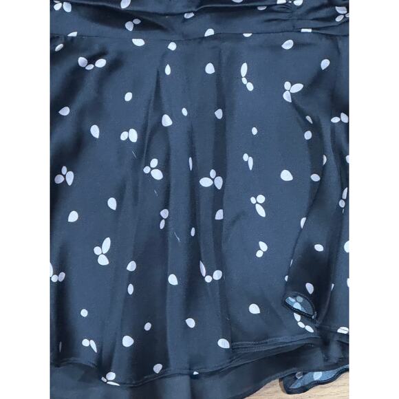 Silvia Tcherassi Rachel Flounce Hem Black Dress XS Pink Ruffle Cocktail Party - Picture 12 of 15